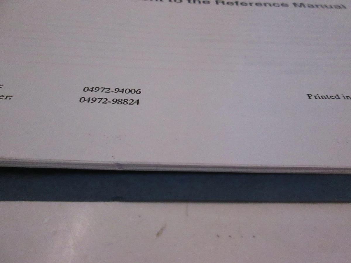 Used HP 4972A LAN Protocol Analyzer Supplement to Reference Manual, Used