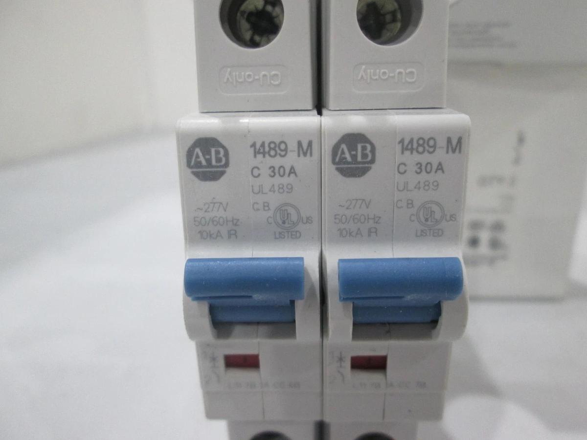 Allen Bradley, 1489-M1C300, Circuit Breaker, Single Pole, 30A, New, Lot of 2
