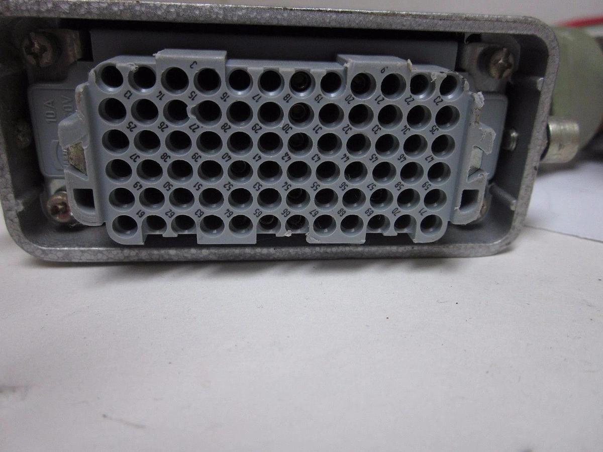 Used Harting Han-DD 72F Crimp Terminal Connector, 72 Cont., Fem w/ Housing - Lot of 3