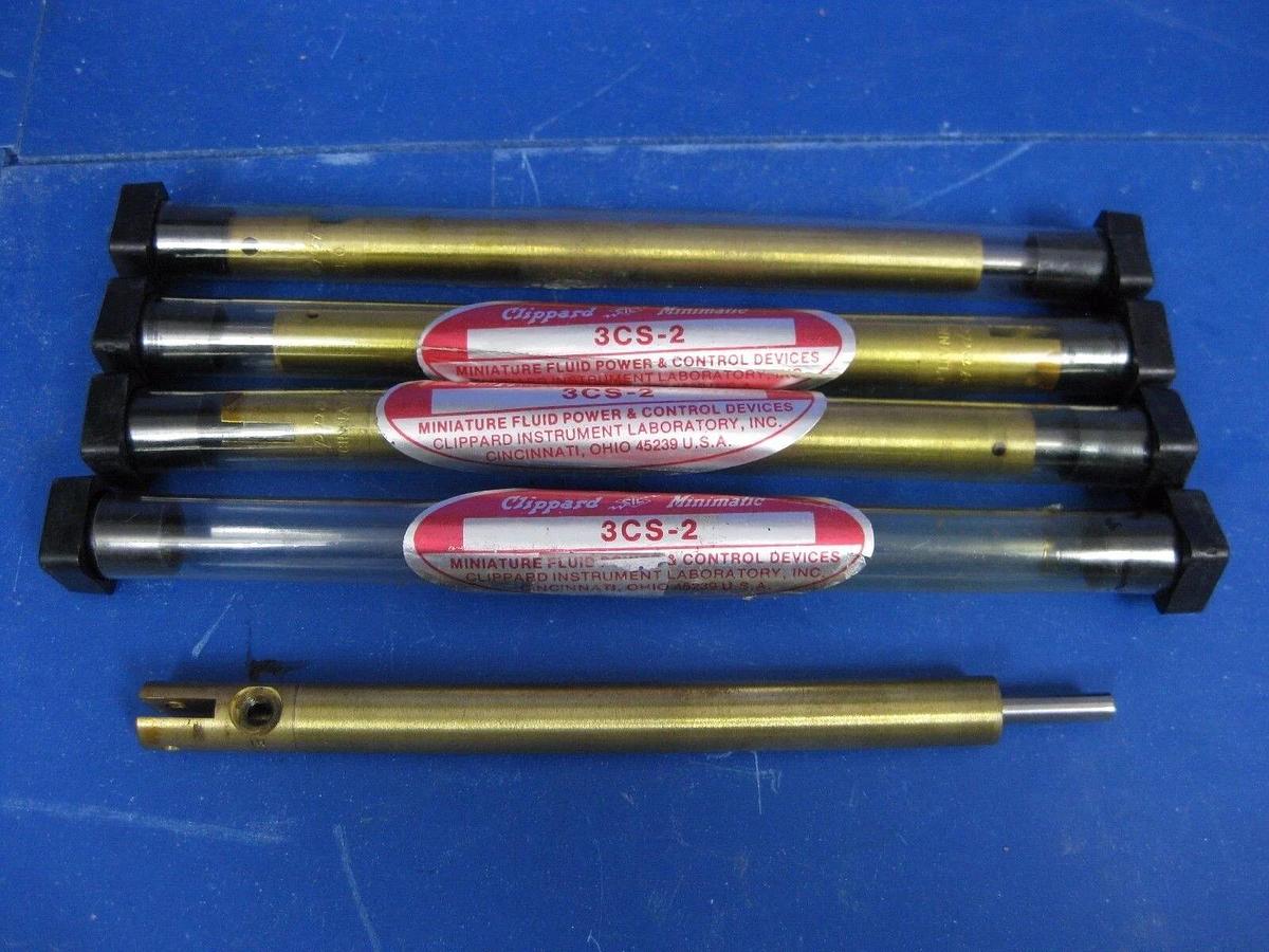 Clippard 3CS-2 Bass Cylinder, 3/8" Bore, 2" Stroke, LOT of 4 NEW