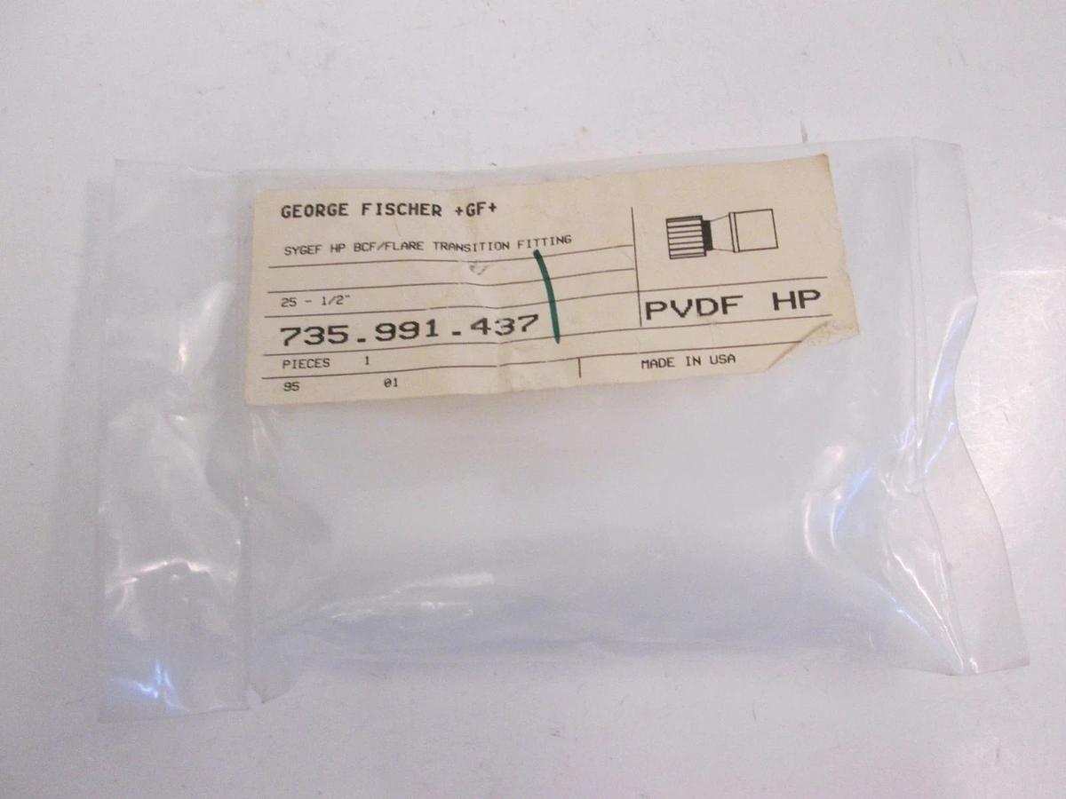 George Fischer +GF+, SYGEF HP BCF/Flare Transition Fitting, 735.991.437, NIP