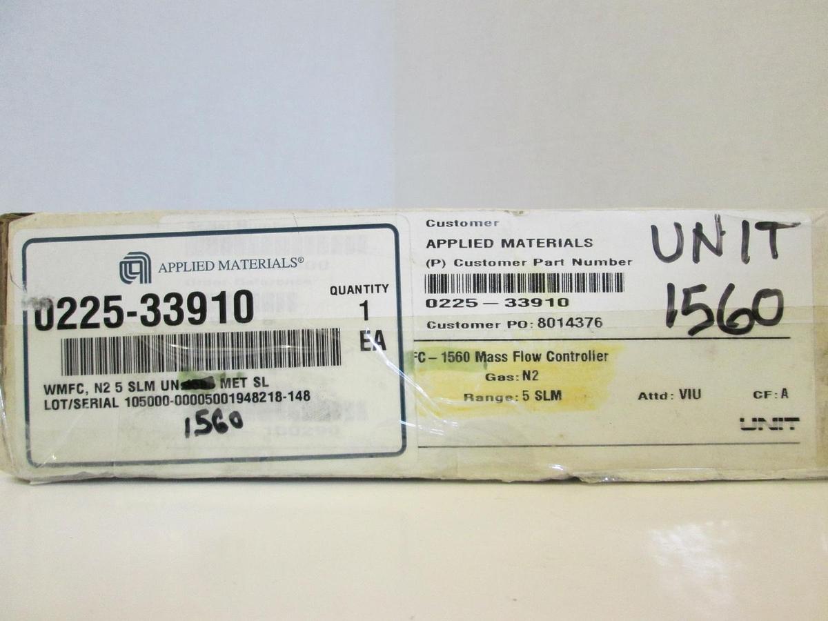 Used Unit UFC-1560, MFC, Mass Flow Controller, N2, 5 SLM, 1/4" VCR, Used