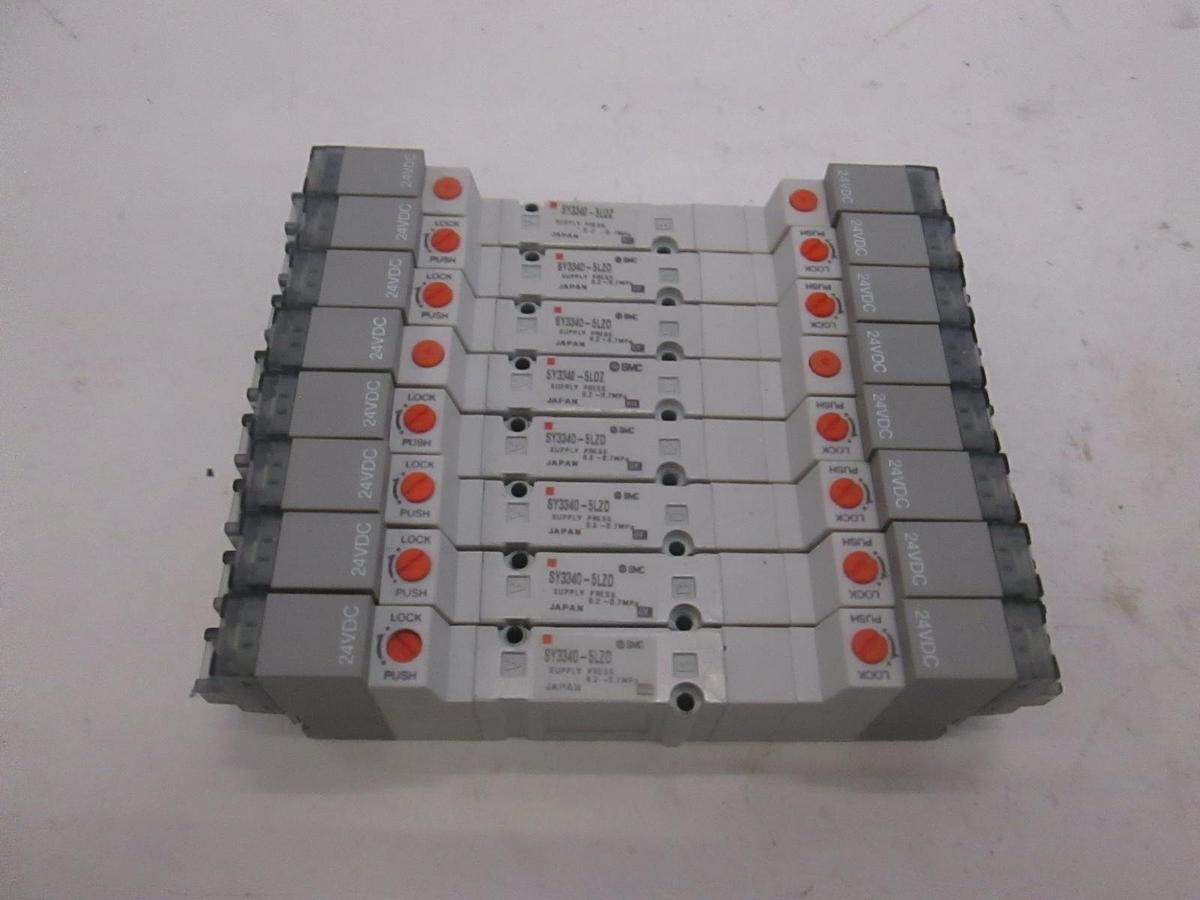 Used SMC, Solenoid Valve, SY3340-5LZD, Used, Lot of 8
