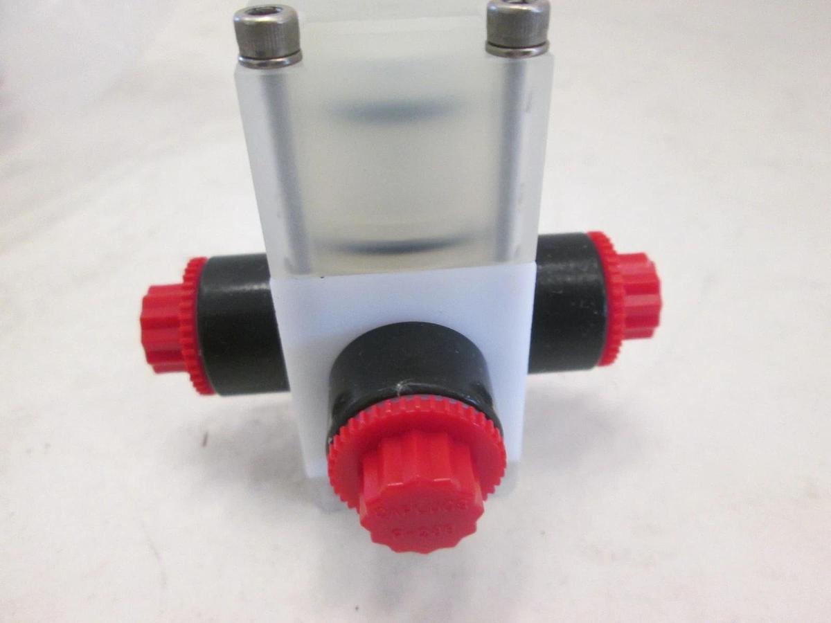 Used Furon, 3 Way Teflon Pneumatic Valve, HPV3-144, Used, Lot of 8