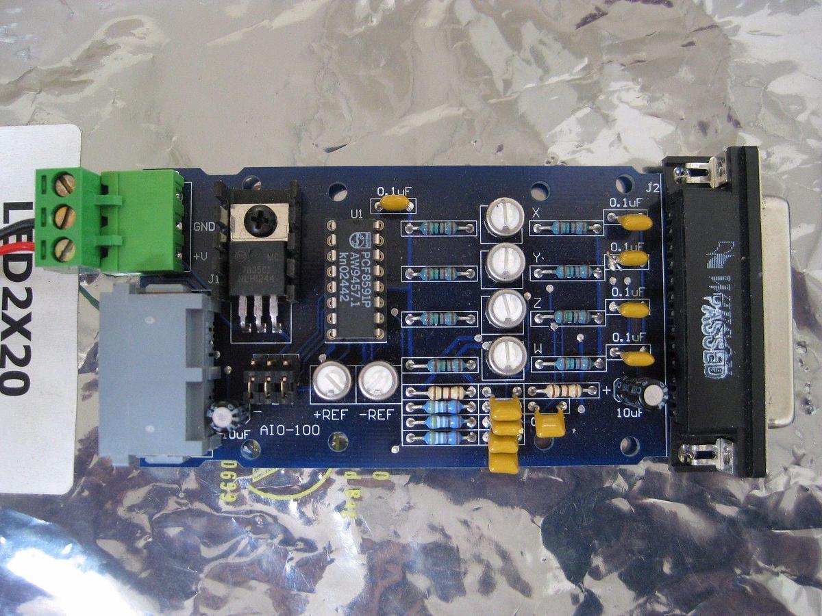 Used AI0-100 Double Ethernet Interface PCB with Cables, for a wafer lithography track
