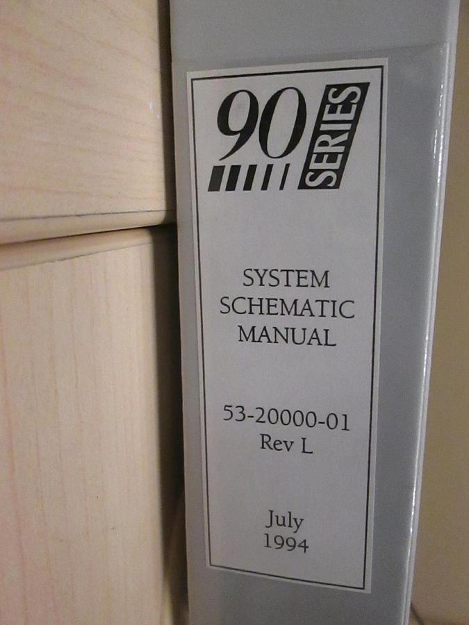 Used SVG 90 Series System Schematic Manual 53-20000-01, Used track manual