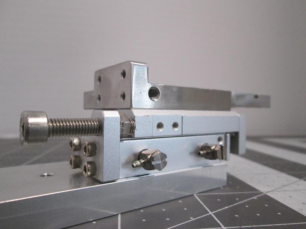 Used SMC MXS6-20AS Precision Air Slide Table Stroke Adjuster Pneumatic Cylinder