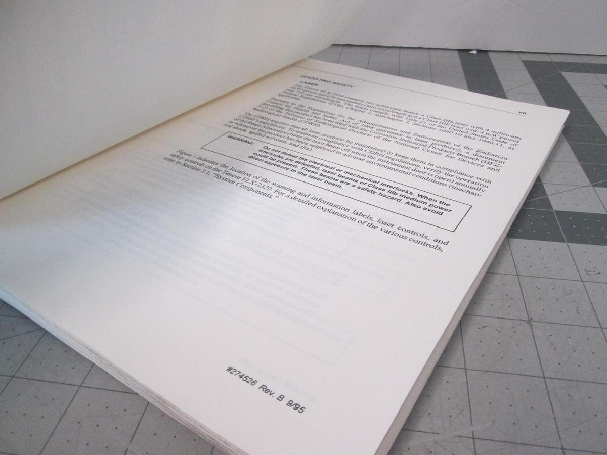 Used Tencor, FLX-2320 Thin Film Stress Measurement, User Manual, 274526-27, Used