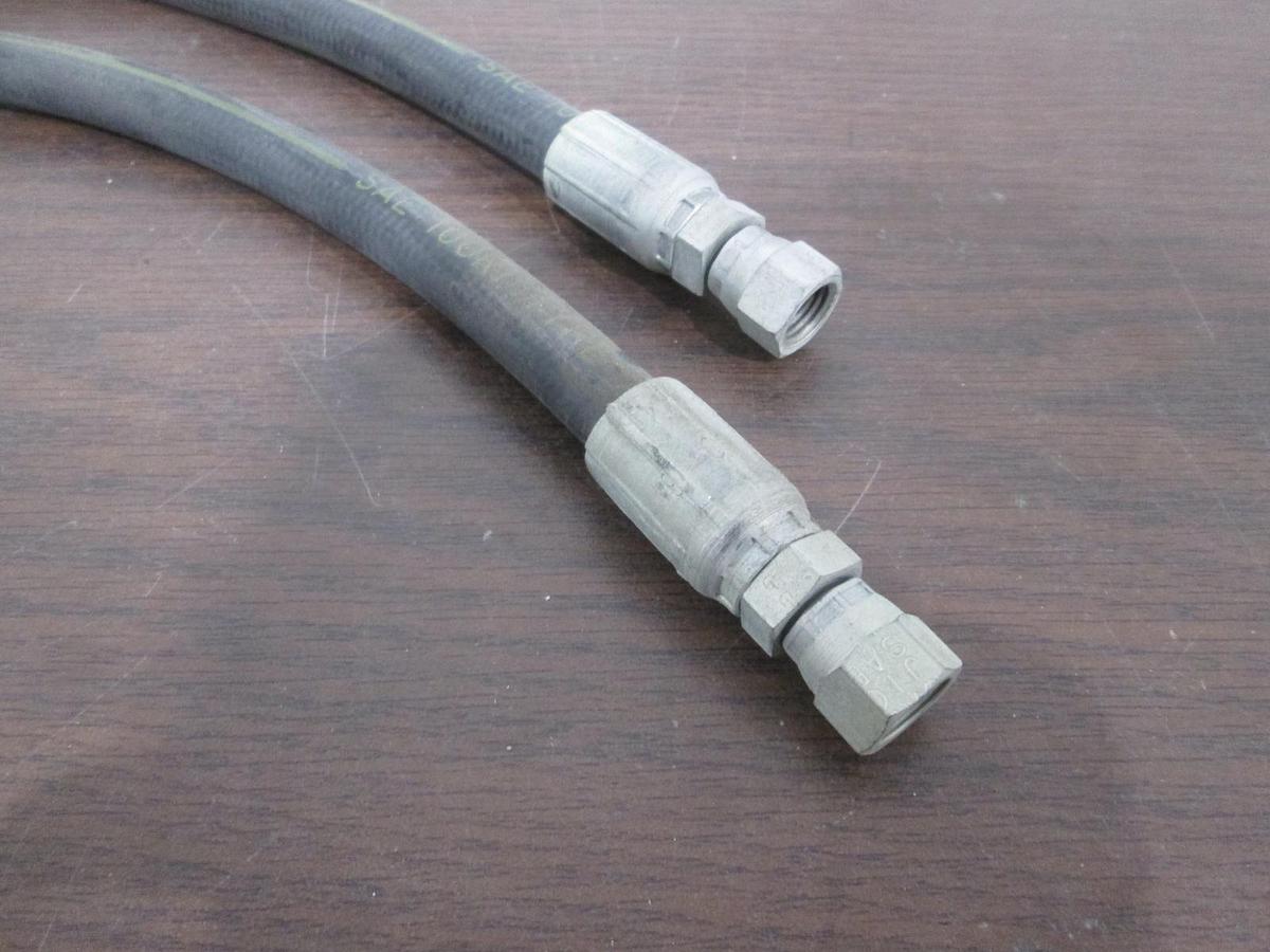 Used Parker, No-Skive 421-4, Hydraulic Hose, Used, Lot of 2