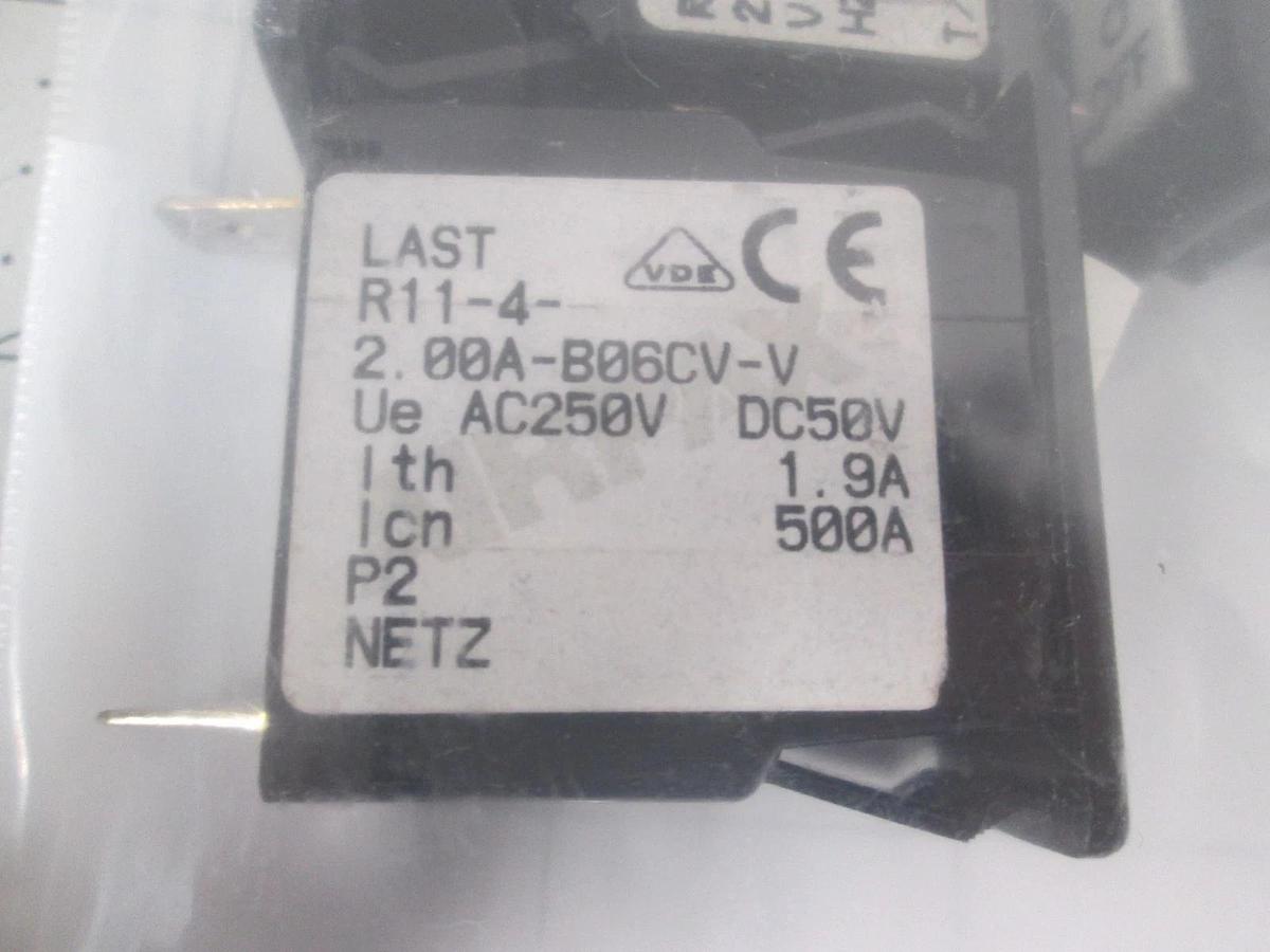 Airpax, 2.00A-B06CV-V, Circuit Breaker, Single Pole, New, Lot of 3