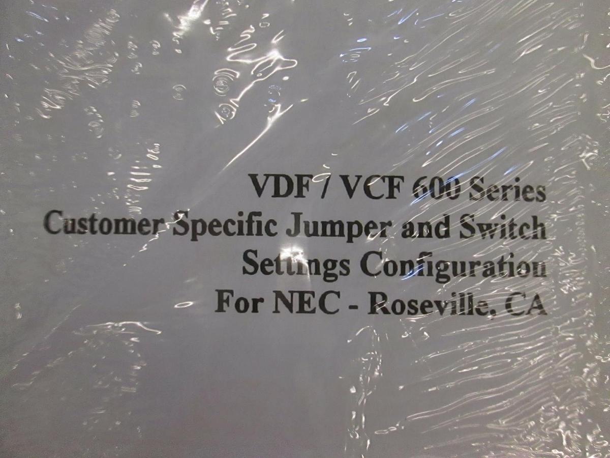 Used Varian VDF/VCF 600 Series NEC-Roseville,CA Jumper and Switch Configuration