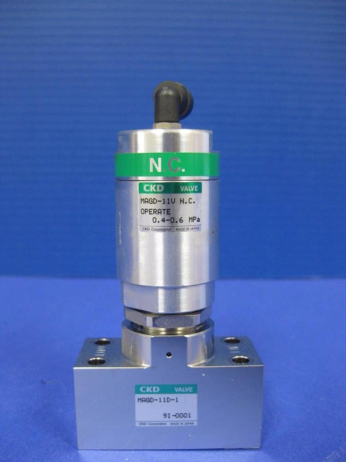 Used CKD MAGD-11V Air Operated Block Valve, N.C., Used