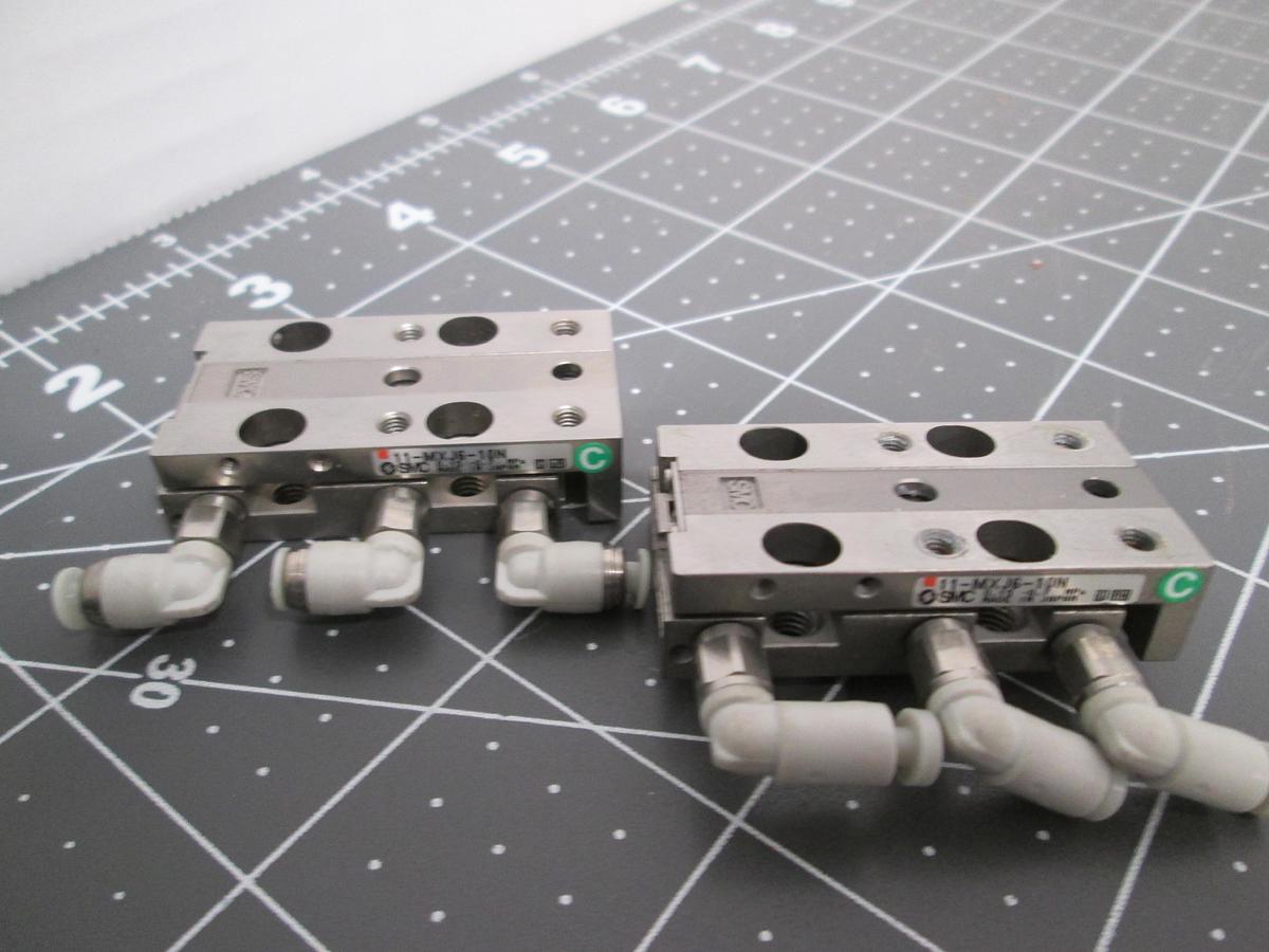 Used SMC 11-MXJ6-10N Air Slide Table Lot of 2