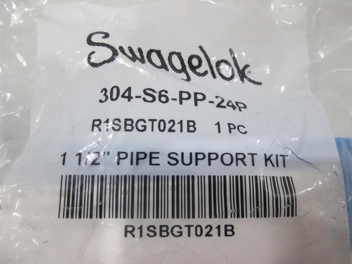 Used Swagelok, 304-S6-PP-24P, 1 1/2" Pipe Support Kit, New