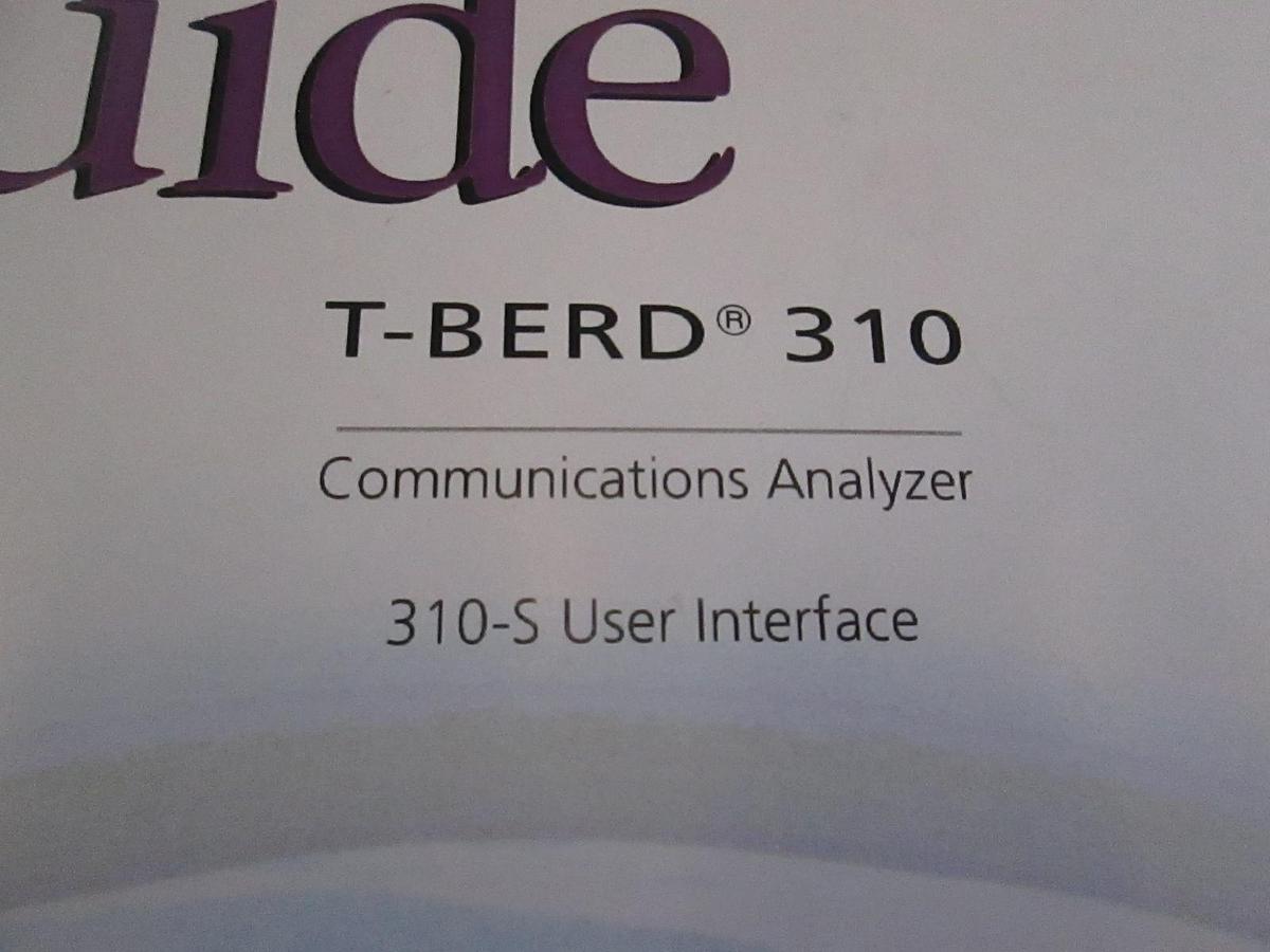 Used TTC T-Berd 310 Communications Analyzer, User's Guide, Used