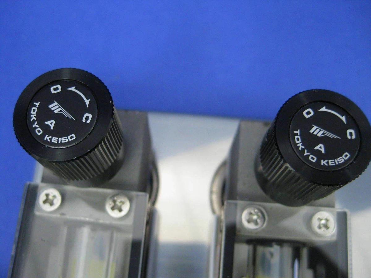 Used Tokyo Keiso F93-13990 N2 Purge Meter, 6-60 Sl/Min N2 with Valve, Set of 2