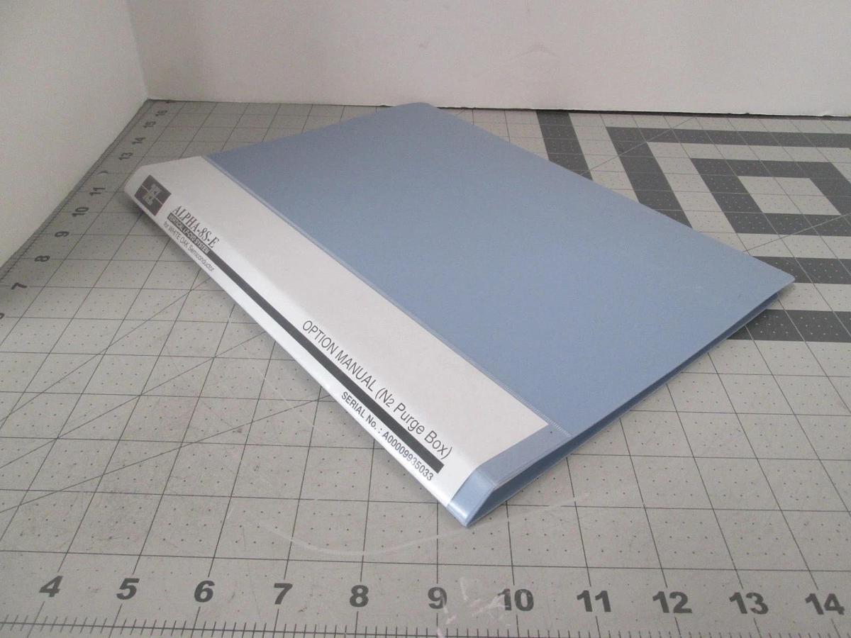 Used TEL Tokyo, ALPHA-8S, Option Manual (N2 Purge Box) REV 2, Used