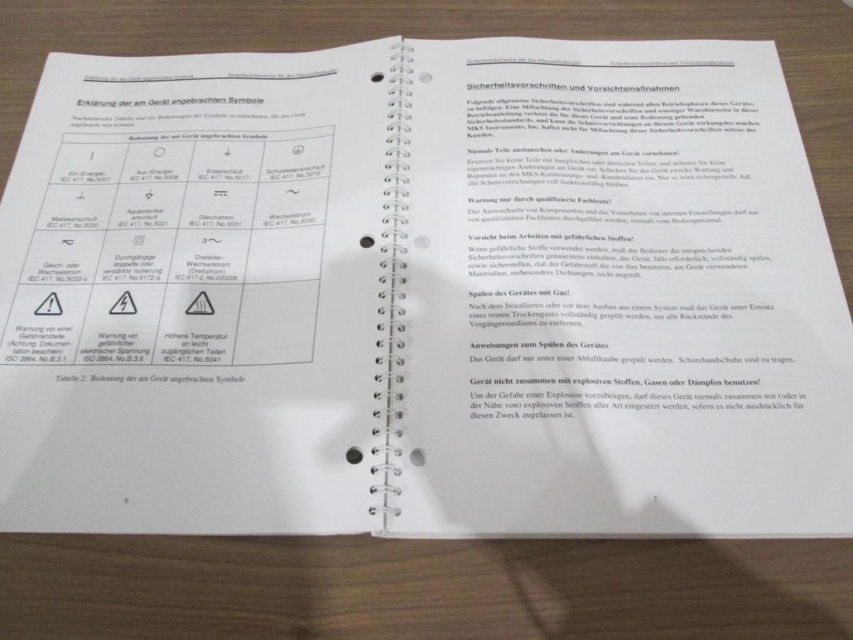 Used MKS, Type 1179A and 2179A MFC and Type 179A Meter, Instruction Manual, Used