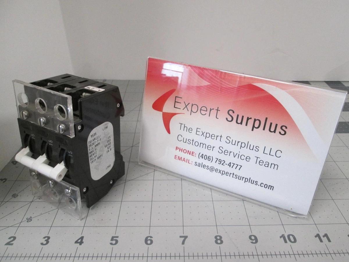 Used Airpax, IELHR111-26267-7-V, 15A, Circuit Breaker, 3 Pole, Used
