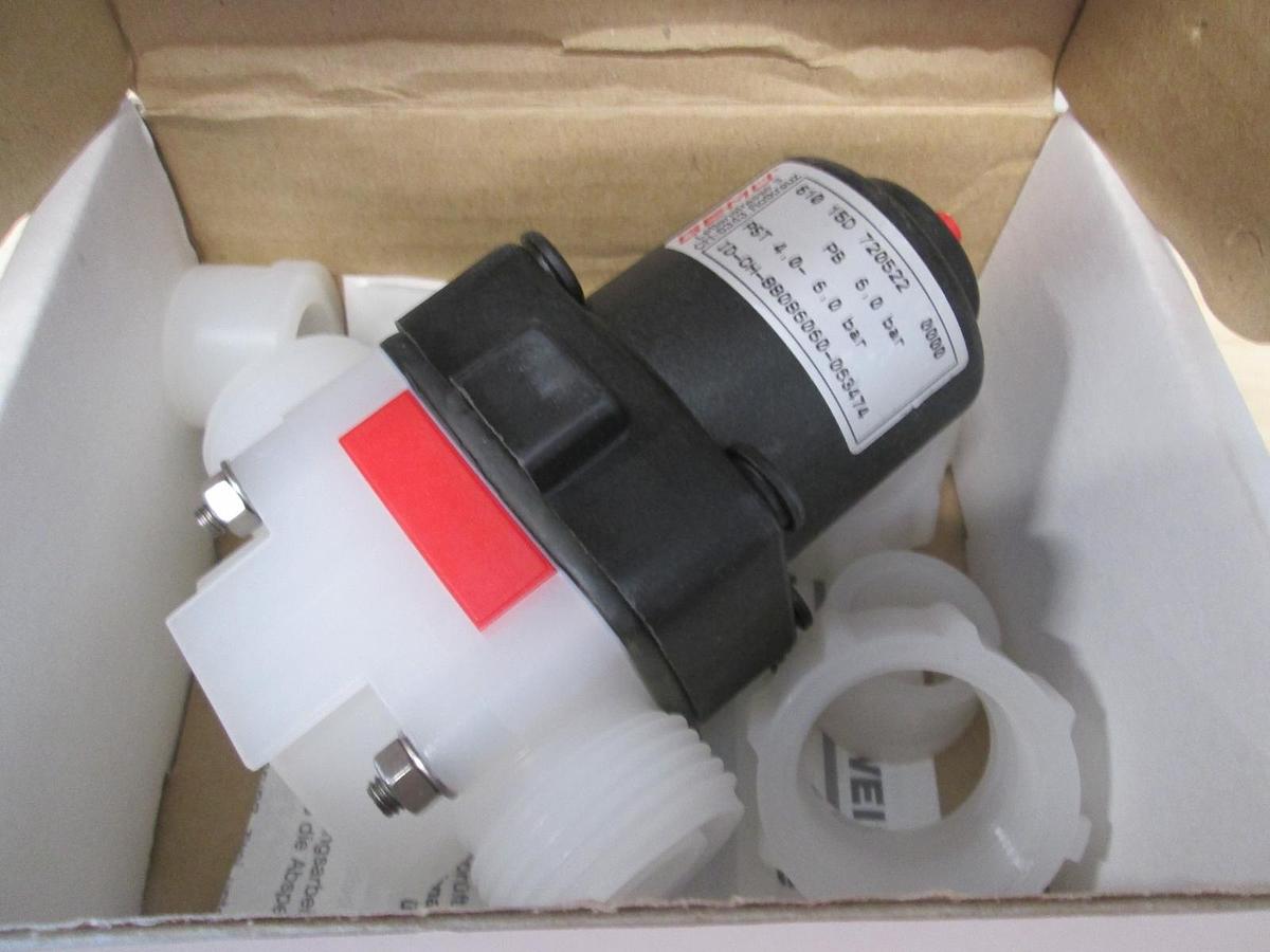 GEMU, ID-CH-88086060, Pneumatic N.O Diaphragm Valve, PST 4-6 Bar, New