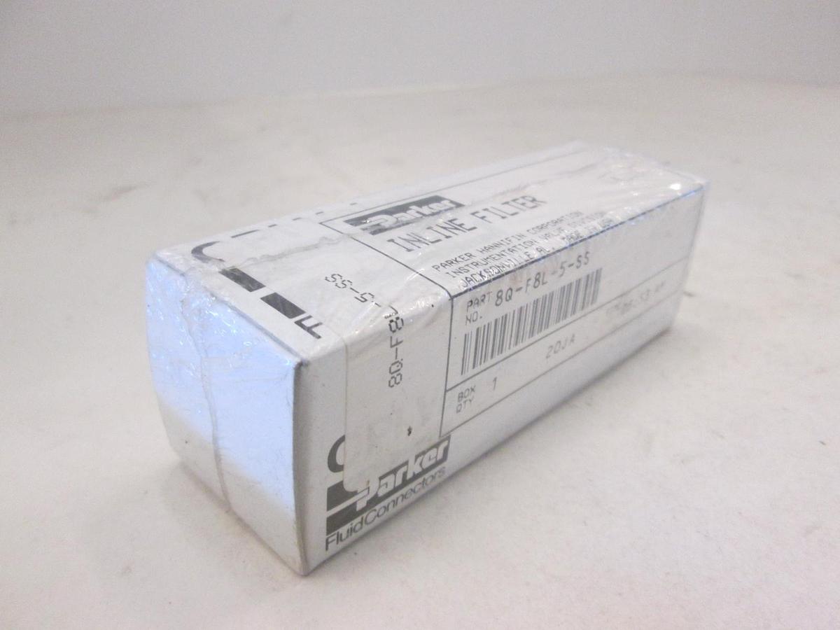 Used Parker, 8Q-F8L-5-SS, Inline Filter, Check Valve, New Unopened