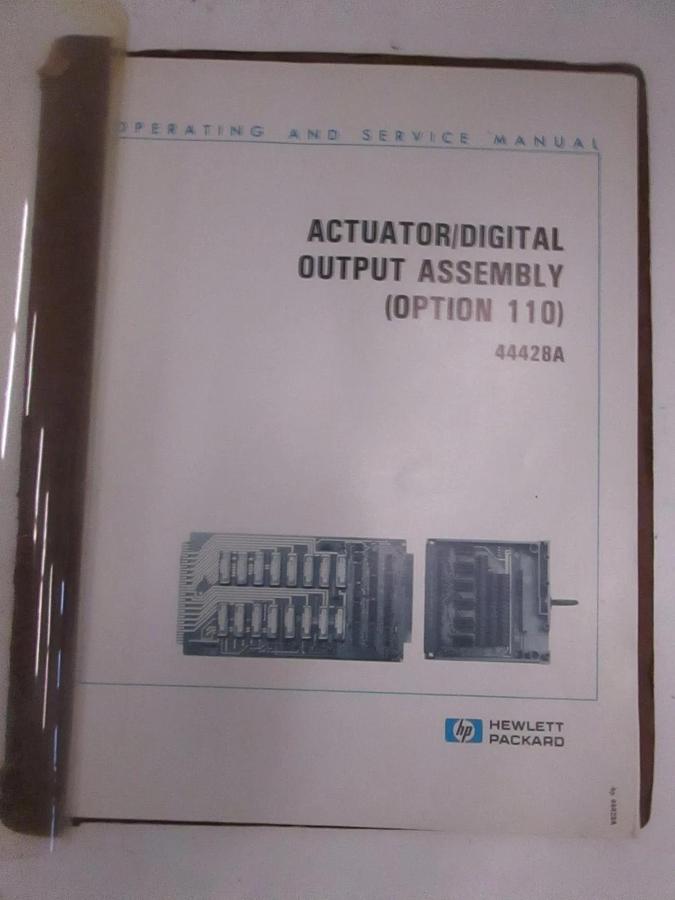 Used HP 44428A Actuator/Digital output Assy Opt. 110 Operating and Service, Used