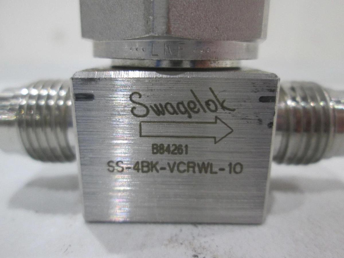 Used Nupro, SS-4BK-VCRWL-1O, Pneumatic Valve, Used
