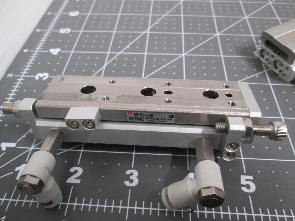 Used SMC MXQ6-50 Precision Air Slide Table Lot of 2
