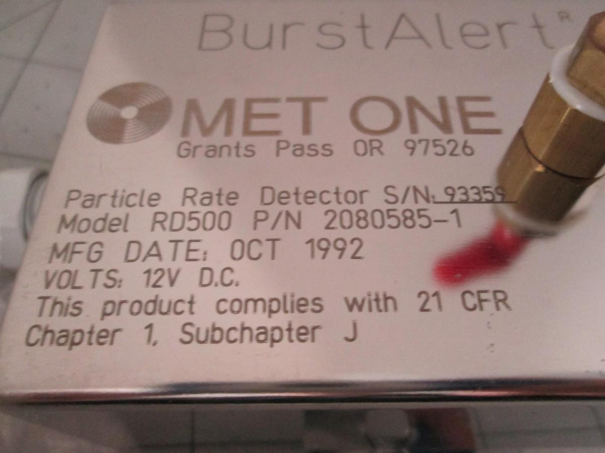 Met One, Burst Alert, RD500, Particle Rate Detector, 12V, New