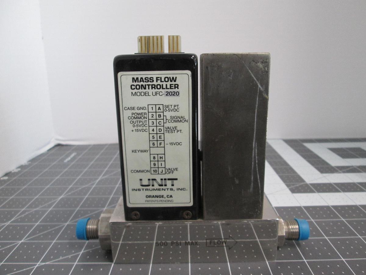 Used UNIT Instruments, UFC-2020 Mass Flow Controller 20 SLM O2 Oxygen MFC