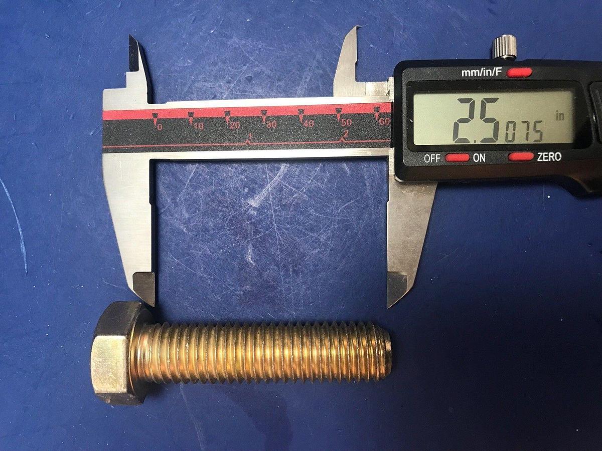 5/8-11 x 2-1/2 Hex Head Cap Screw, Zinc Plated Grade 8, Lot of 33