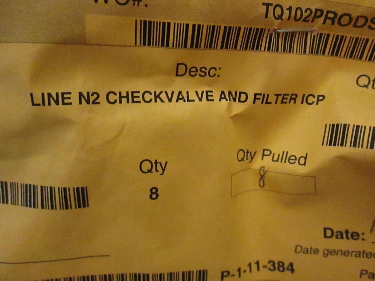 Used AMAT, Line N2 Check Valve and Filter ICP, 0050-00740, Used
