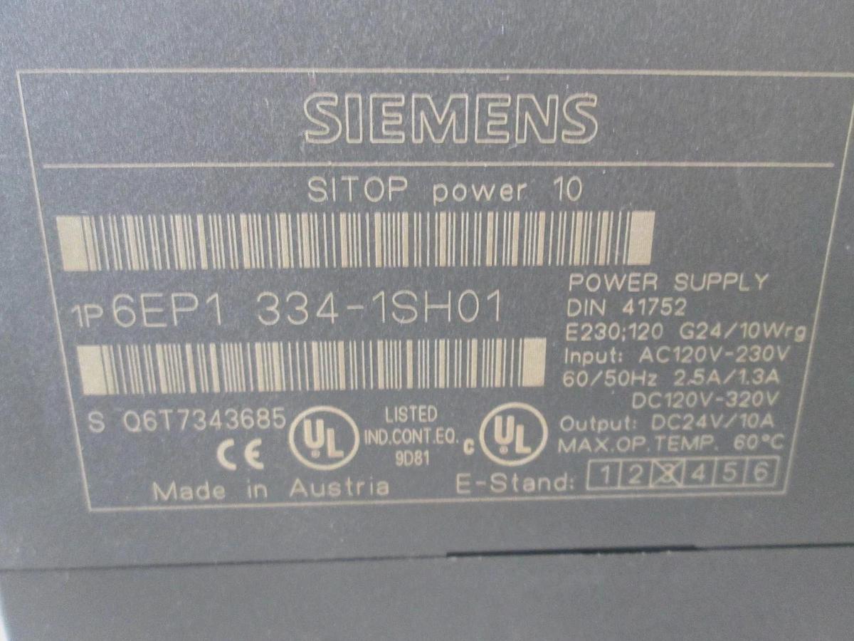 Used Siemens, SITOP Power 10, Power Supply, 6EP1 334-1SH01, Used