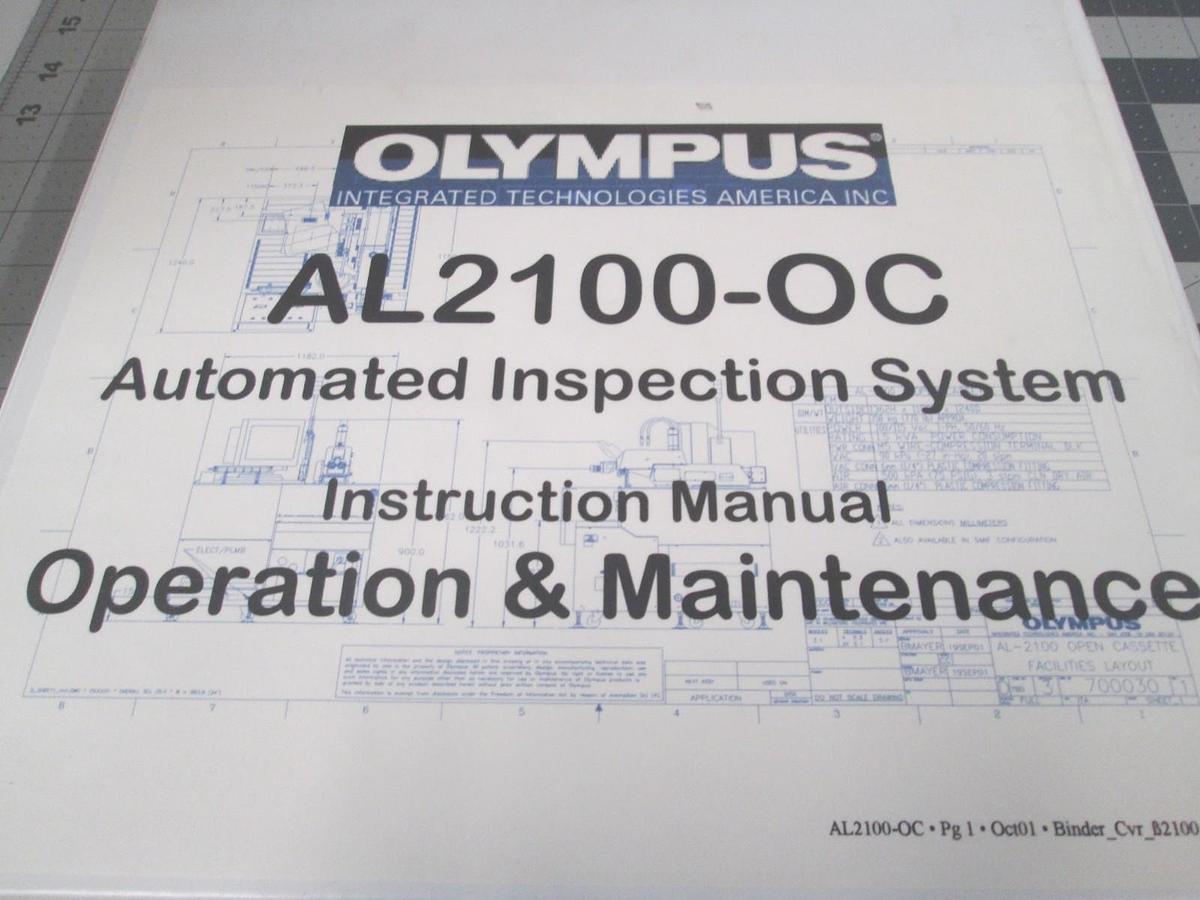Used Olympus, AL2100-OC, Operation and Maintenance Instruction Manual, Used