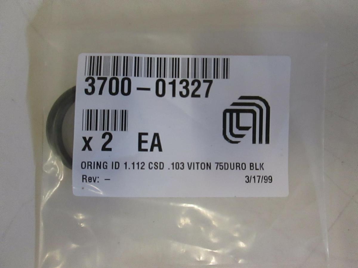 O-Ring 1.112CSD, .103 Viton 75Duro Black, 3700-01327, Lot of 2 New
