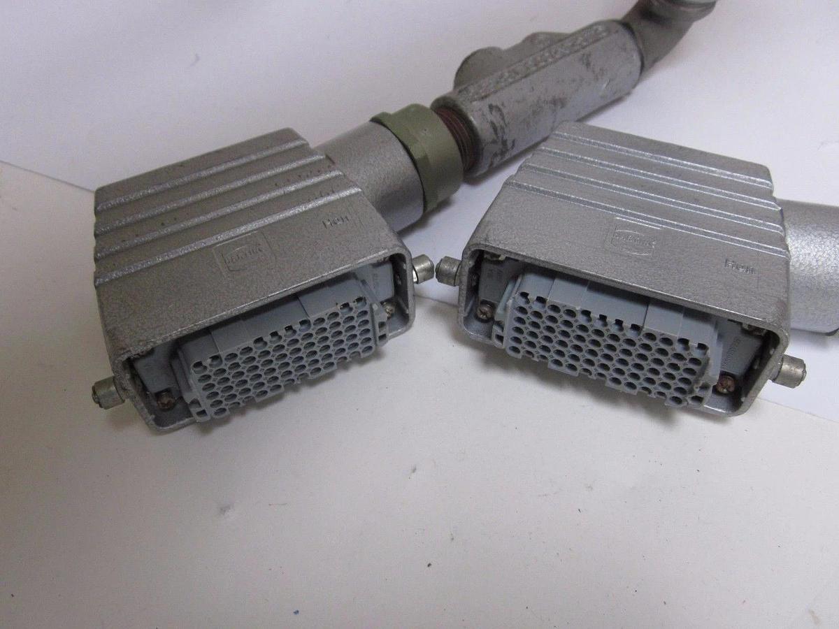 Used Harting Han-DD 72F Crimp Terminal Connector, 72 Cont., Fem w/ Housing - Lot of 3