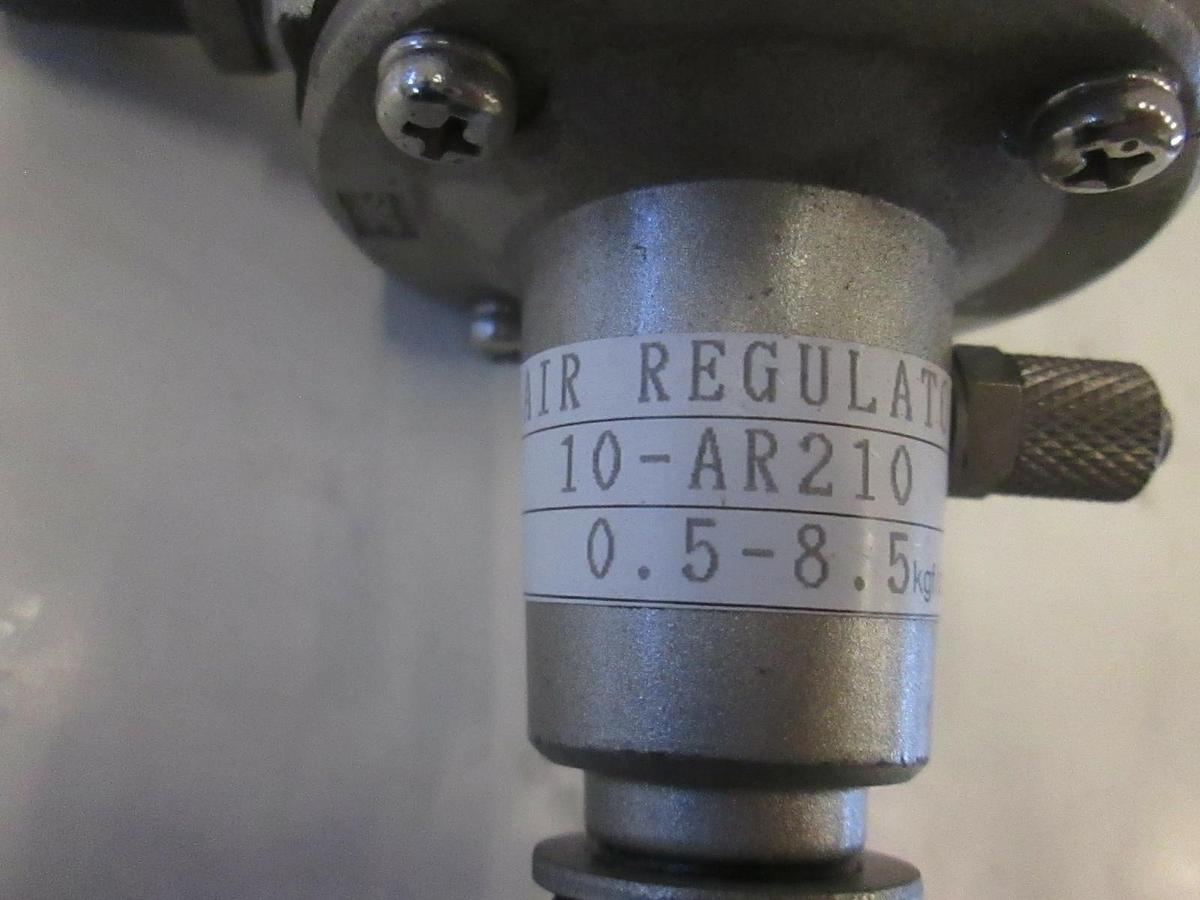Used Pneumatic Air Regulator, 10-AR210, 0.5-8.5 kgf/cm, w/ 0-10 kg/cm2 SMC Gauge, Use