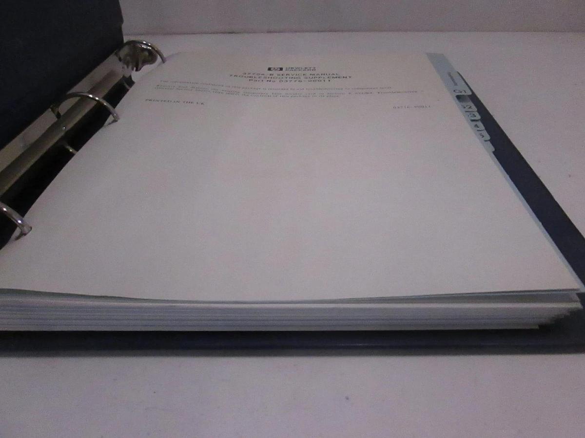 Used HP 3776A/B Service Manual and Troubleshooting Supplement, Used