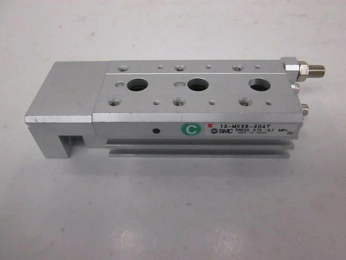 Used SMC, 13-MXS6-30AT, Air Cylinder Linear Slide Actuator Table, Used