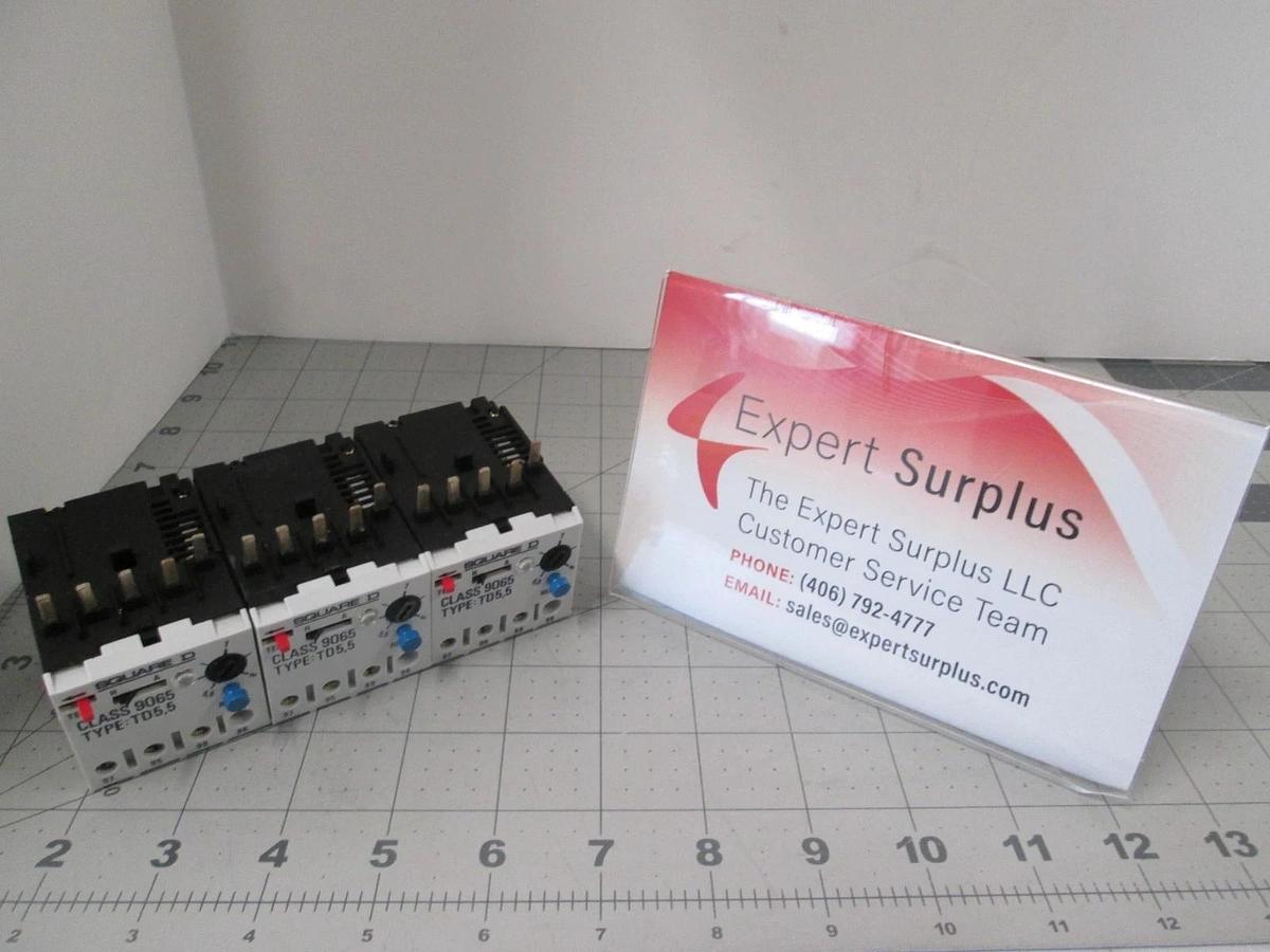 Square D, Class 9065, Type TD5,5, Thermal Overload Relay, New, Lot of 3