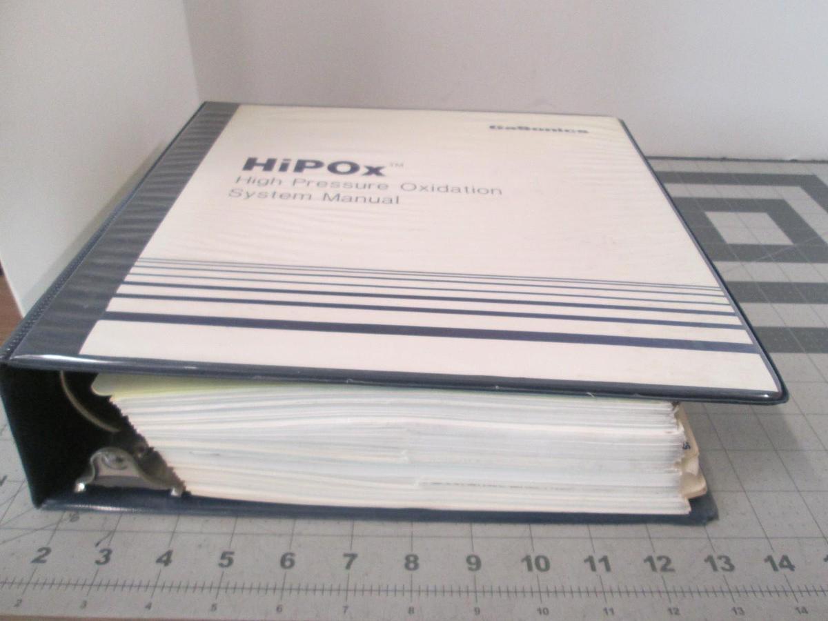Used Gasonics, HiPOx, High Pressure Oxidation System Manual, Used