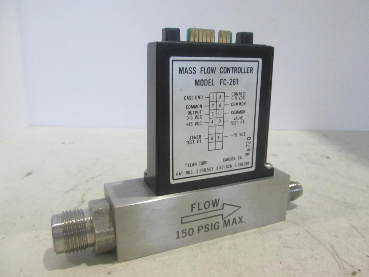 Used Tylan, FC-261, Mass Flow Controller, 20 SLPM, AR, 1/2" and 1/4", Used