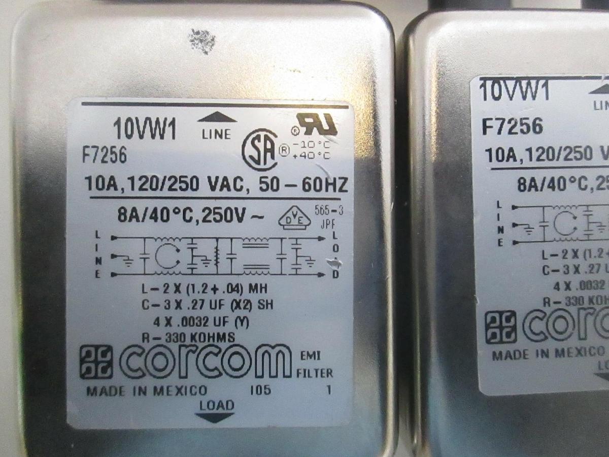Used Corcom, 10VW1, EMI Filter, Used, Lot of 4