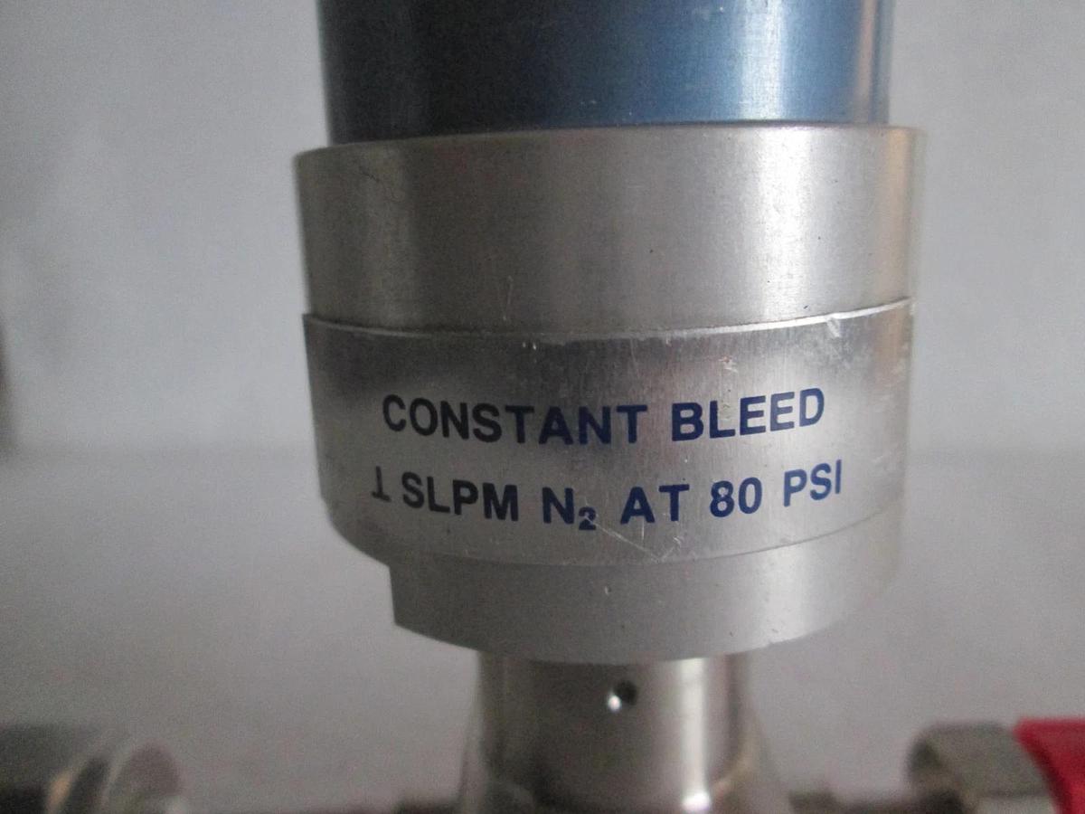 Used Parker Ewal, Pneumatic Valve, Constant Bleed 1 SLPM N2 at 80 PSI, Used