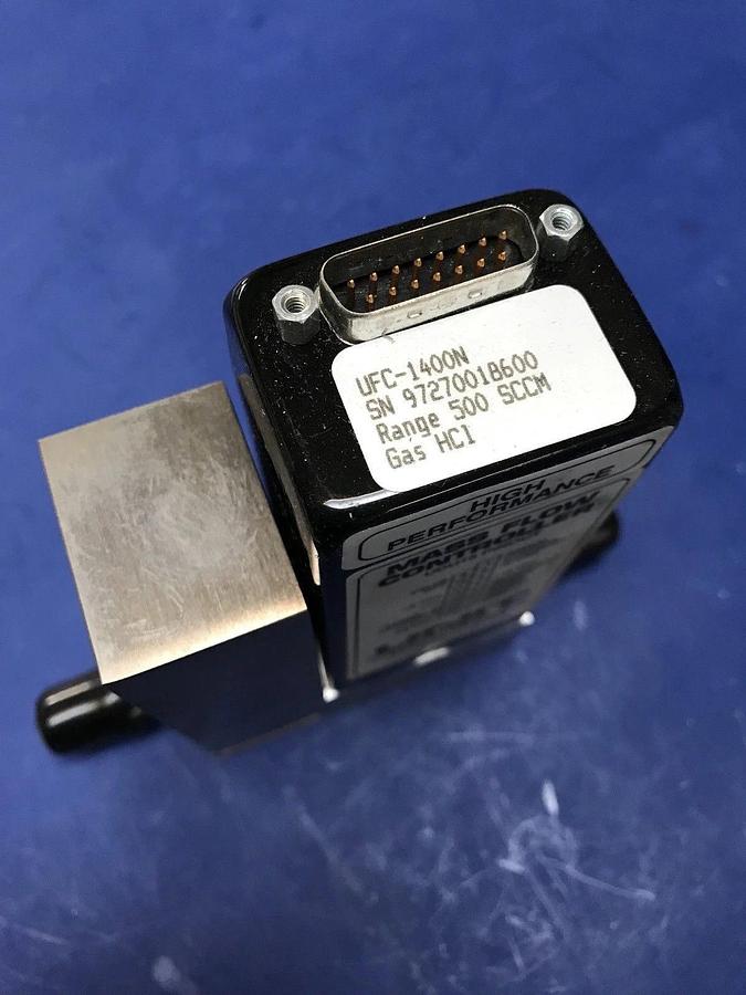 Used UFC-1400N Mass Flow Controller, HCL, 500 SCCM, 15 Pin D-Connector, Refurb
