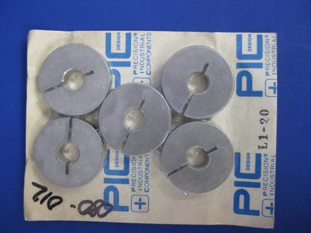 PIC Design L1-20 Clamp, Stainless Steel, 5/16" Bore, Lot of 5 NEW