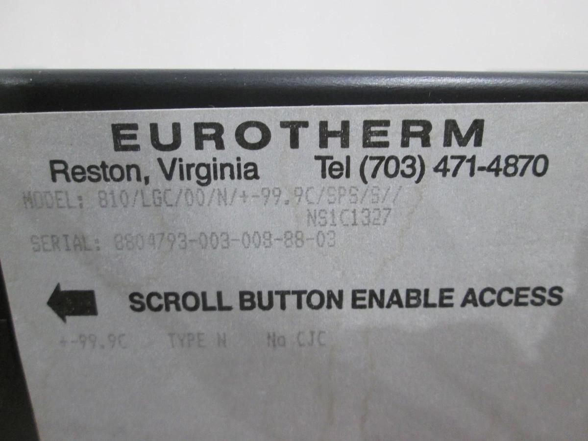 Used Eurotherm, Model 810/LGC/00/N, Digital Temperature Controller, Used