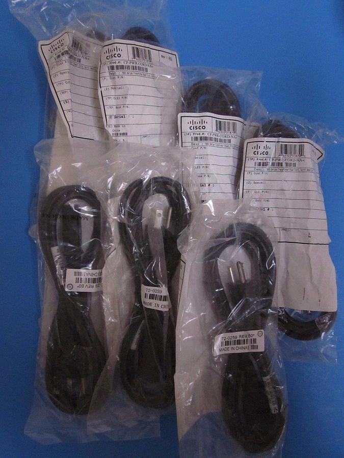Cisco Power Cord 7900 Services, 72-0259, New, Lot of 11