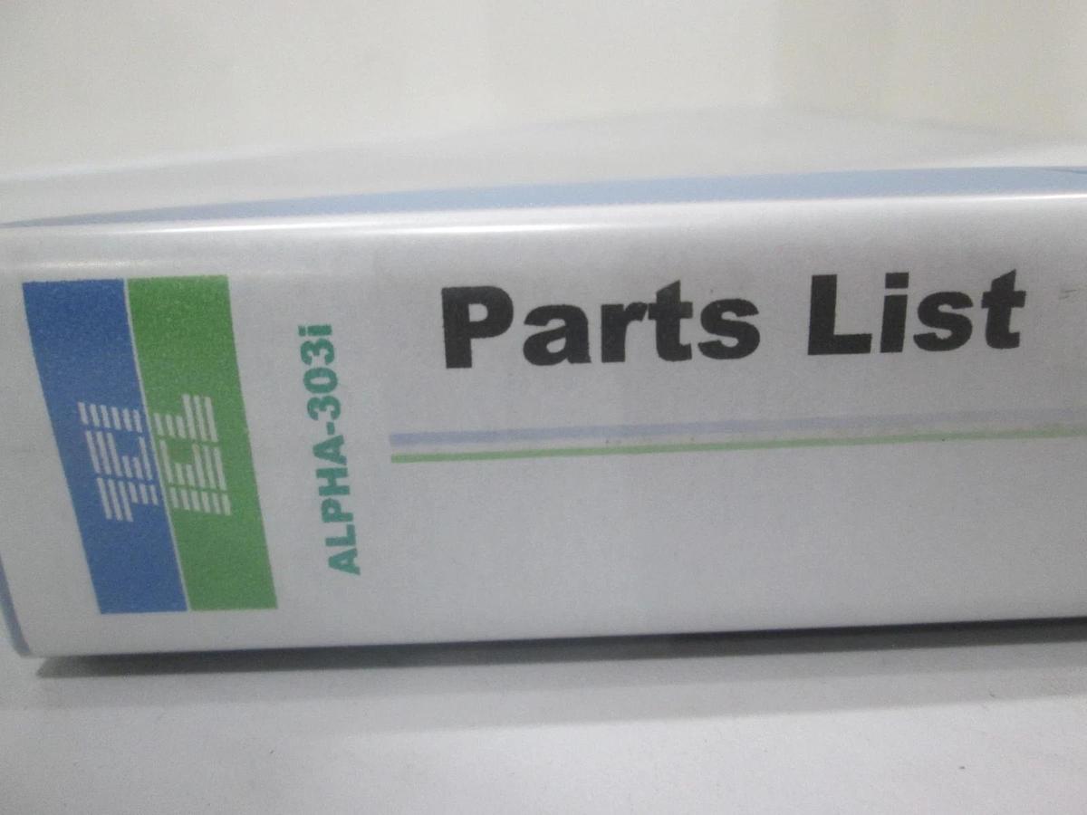 Used TEL Tokyo, Alpha-303i, Parts List, 2197-613906-21, Used
