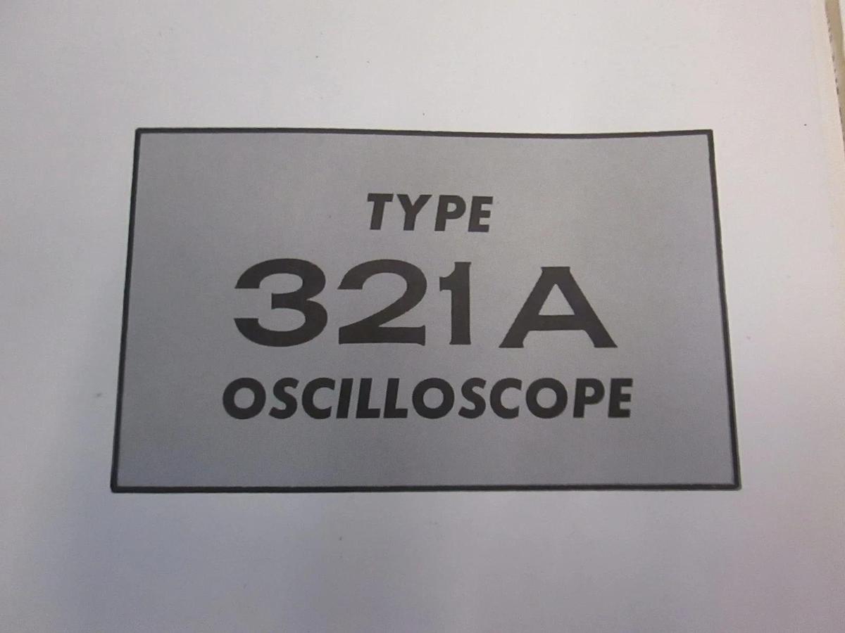 Used Tectronix Type 321A Oscilloscope Instruction Manual, Used